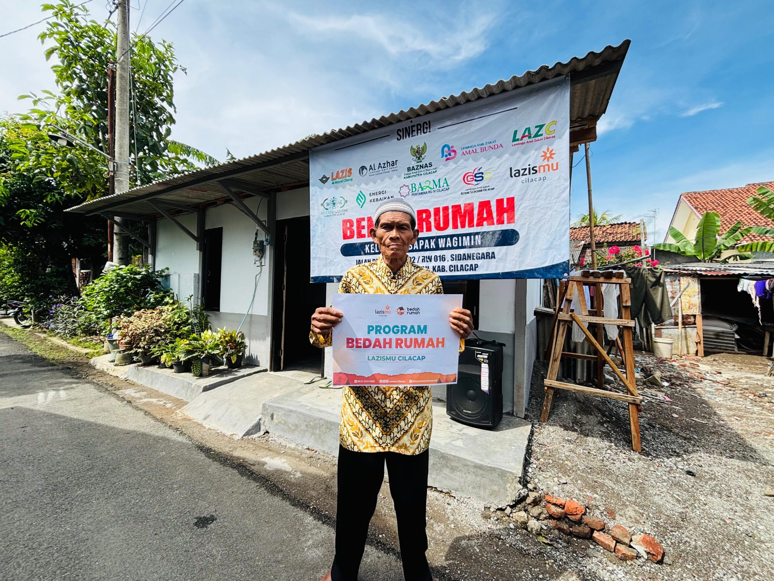 Lazismu Cilacap Hadirkan Hunian Layak Melalui Program Benah Rumah untuk Keluarga Bapak Wagimin