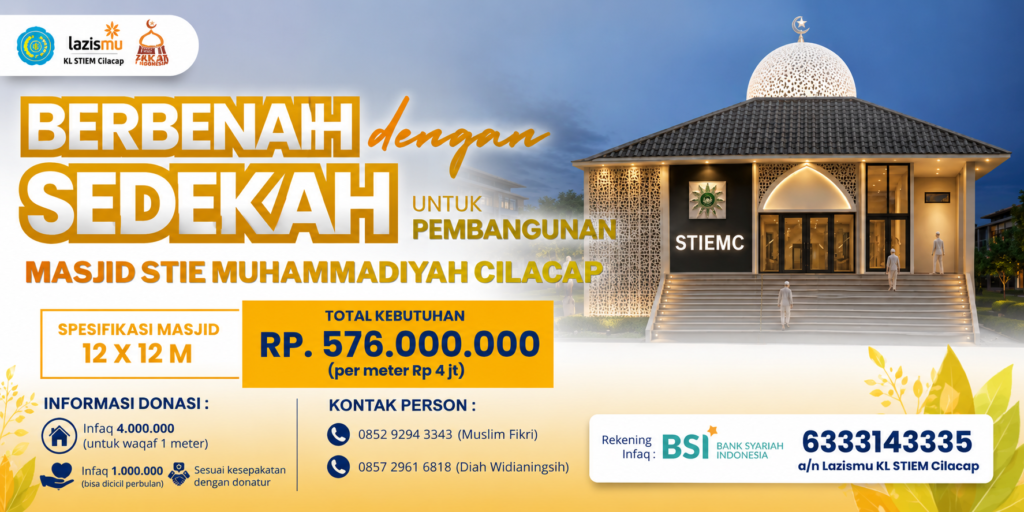 Back To Masjid STIE Muhammadiyah Cilacap: Mari Berbenah dengan Sedekah