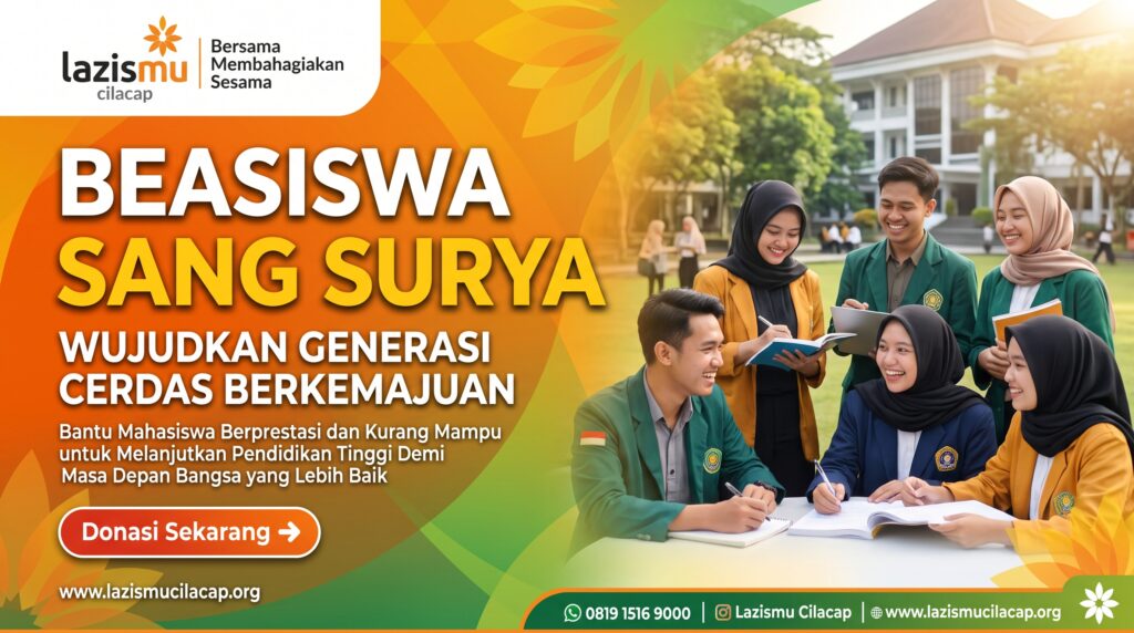 Beasiswa Sang Surya Lazismu Cilacap: Nyalakan Harapan, Wujudkan Generasi Cerdas Berkemajuan